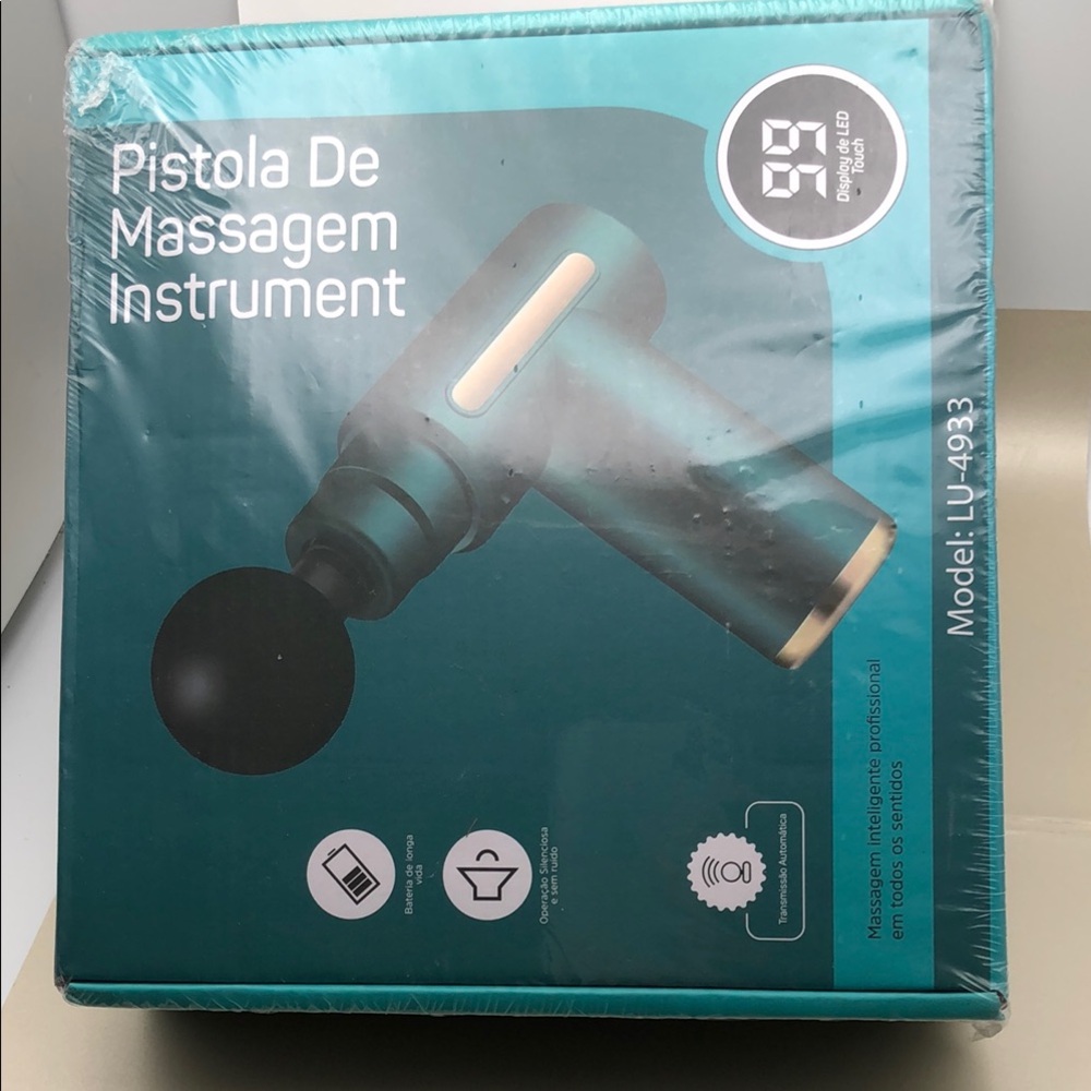 Pistola De Massagem New & Sealed Percussion Massage Gun - Teal and Black NWOT